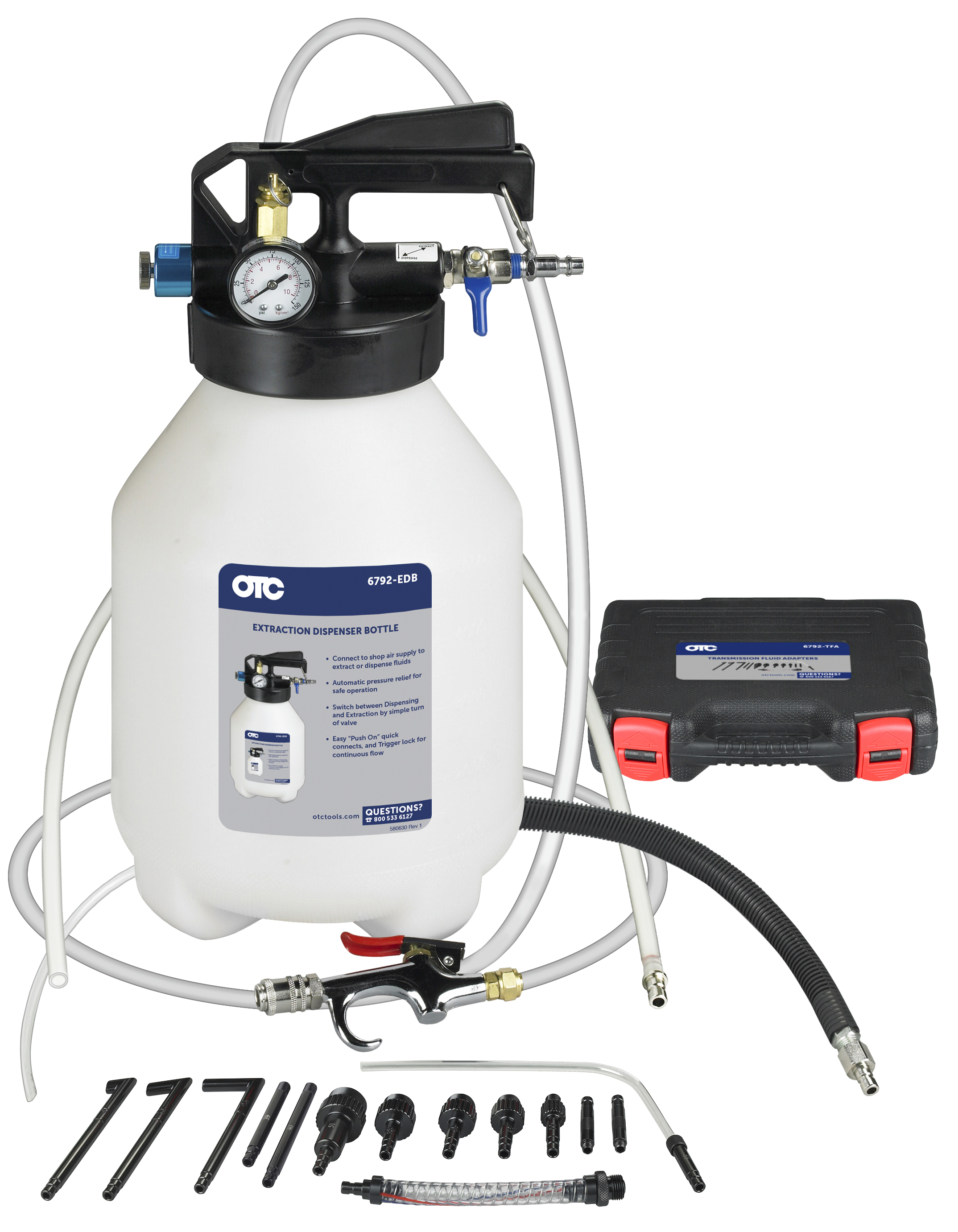 Transmission Fluid Fill Adapter Kit 13-Piece | ATF Filling Adapters | Carbon Steel Refill Connector Tools