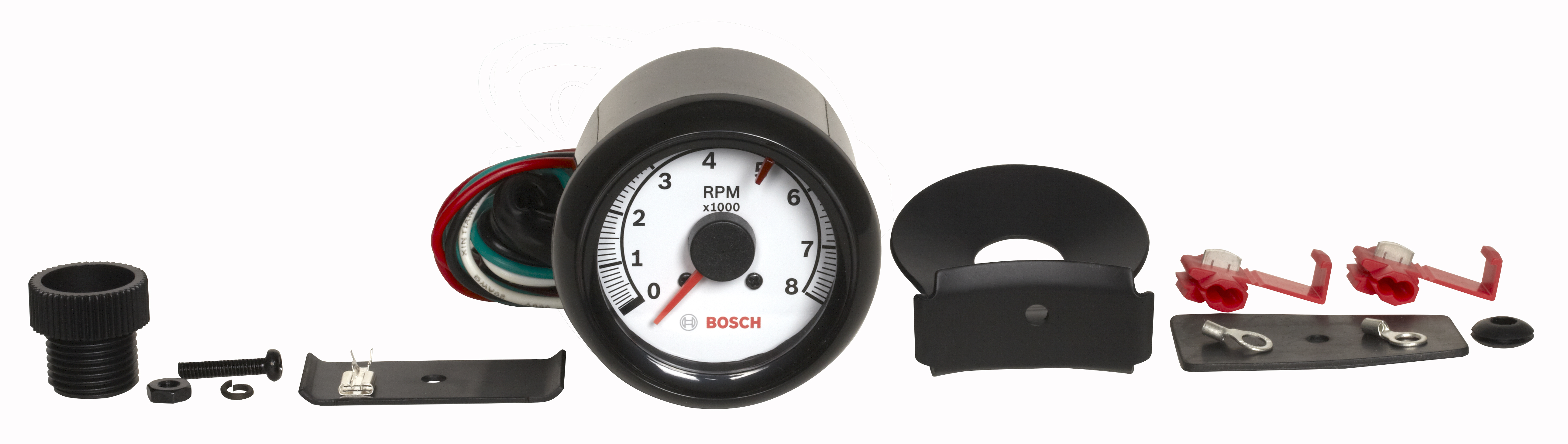 Bosch SP0F000022 Sport II 2-5//8 Tachometer White Dial Face, Black Bezel