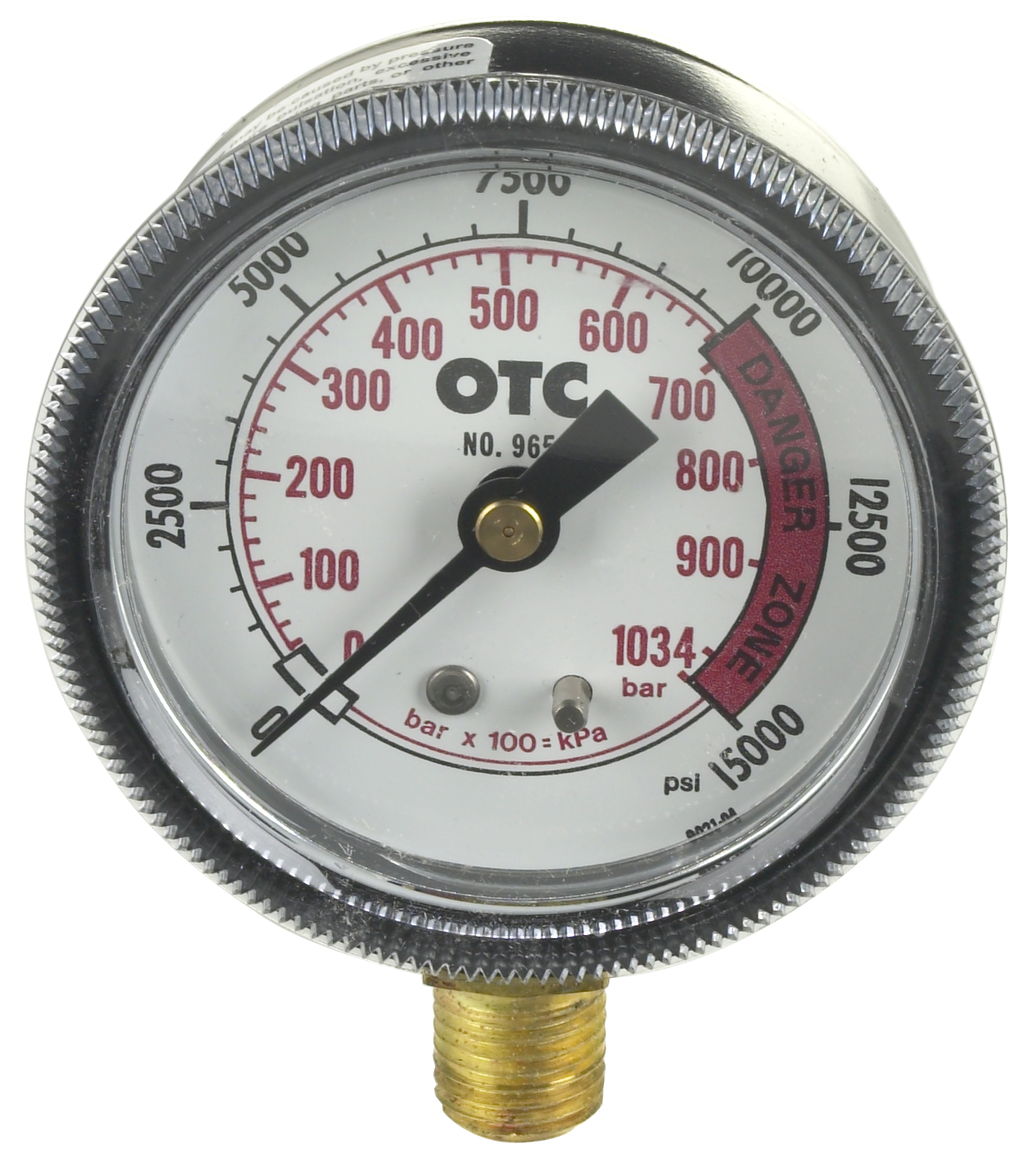 PRESSURE GAUGE, 2SCALES, 10,000 PSI, 21/2 INCH OTC Tools